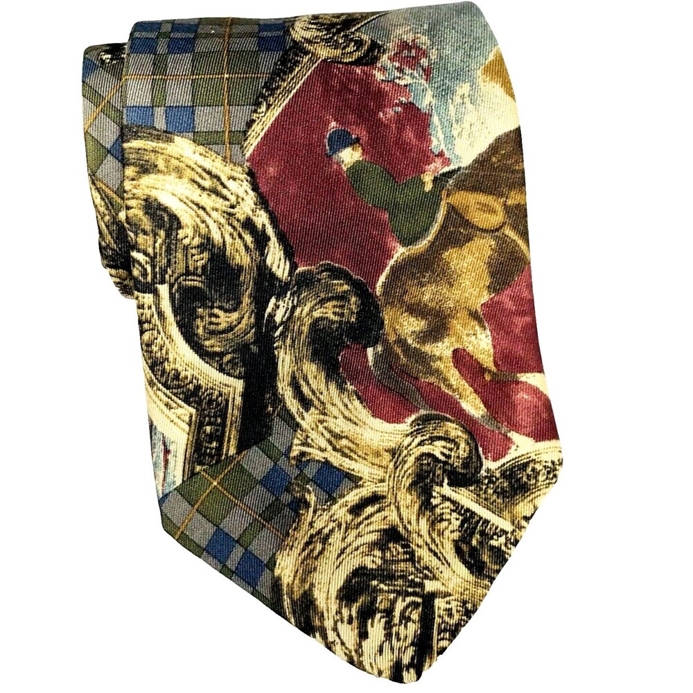 Rooster Tie Vintage Polo Horse West End Collection USA Equestrian Baroque Frame